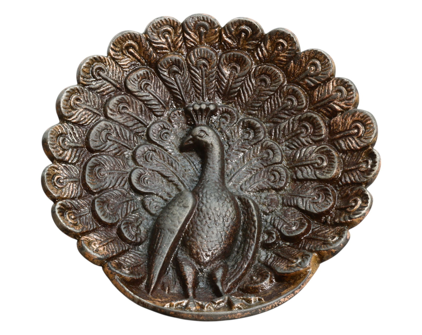 BURMA (MYANMAR): Cast Bronze Peacock Bowl - Tripod Stand, 19th Century (1 of 2)