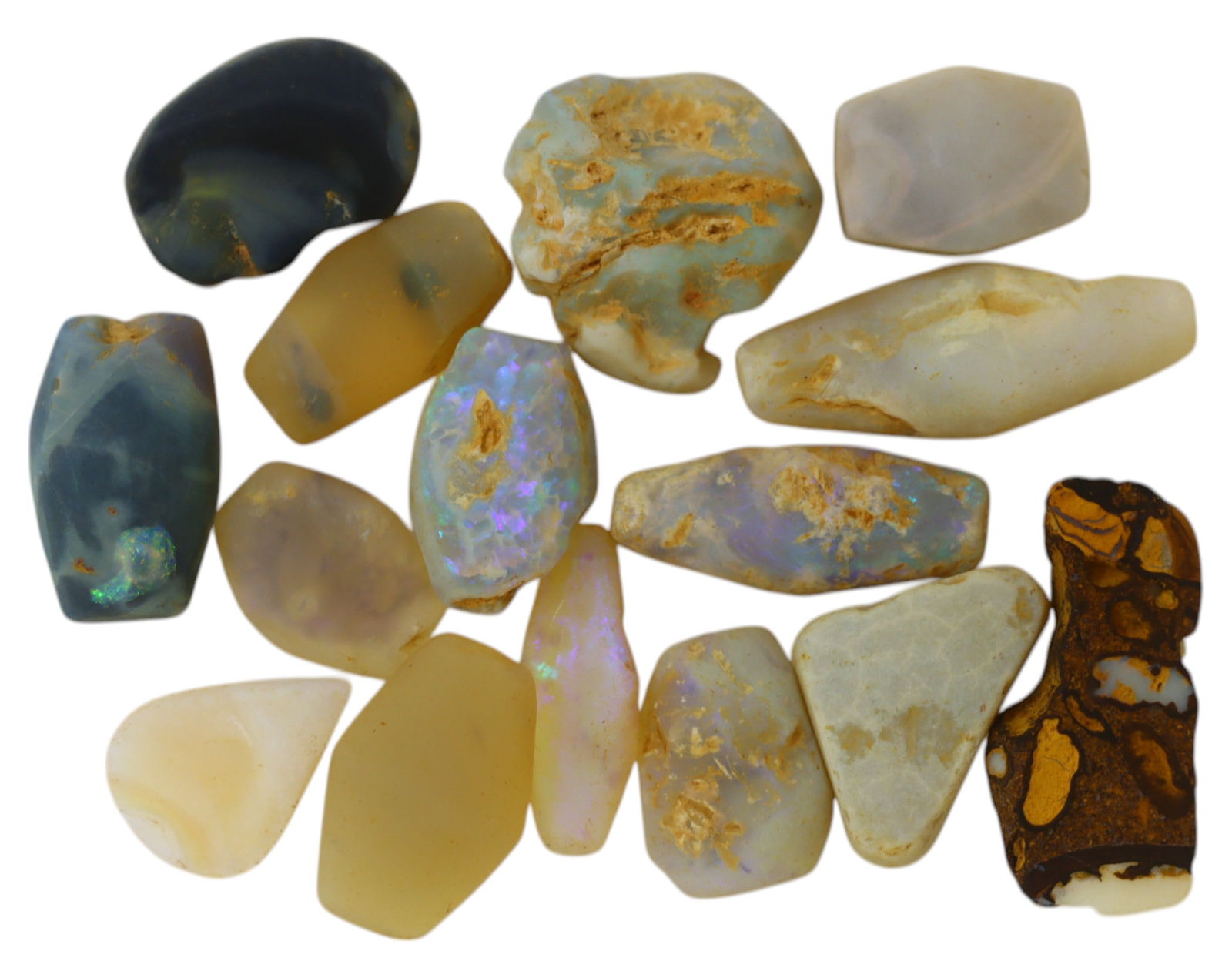 AUSTRALIA: Crystal & Koroit Opal Preform Rough - 1-2.3cm, 18g (Images Taken Wet) (1 of 1)