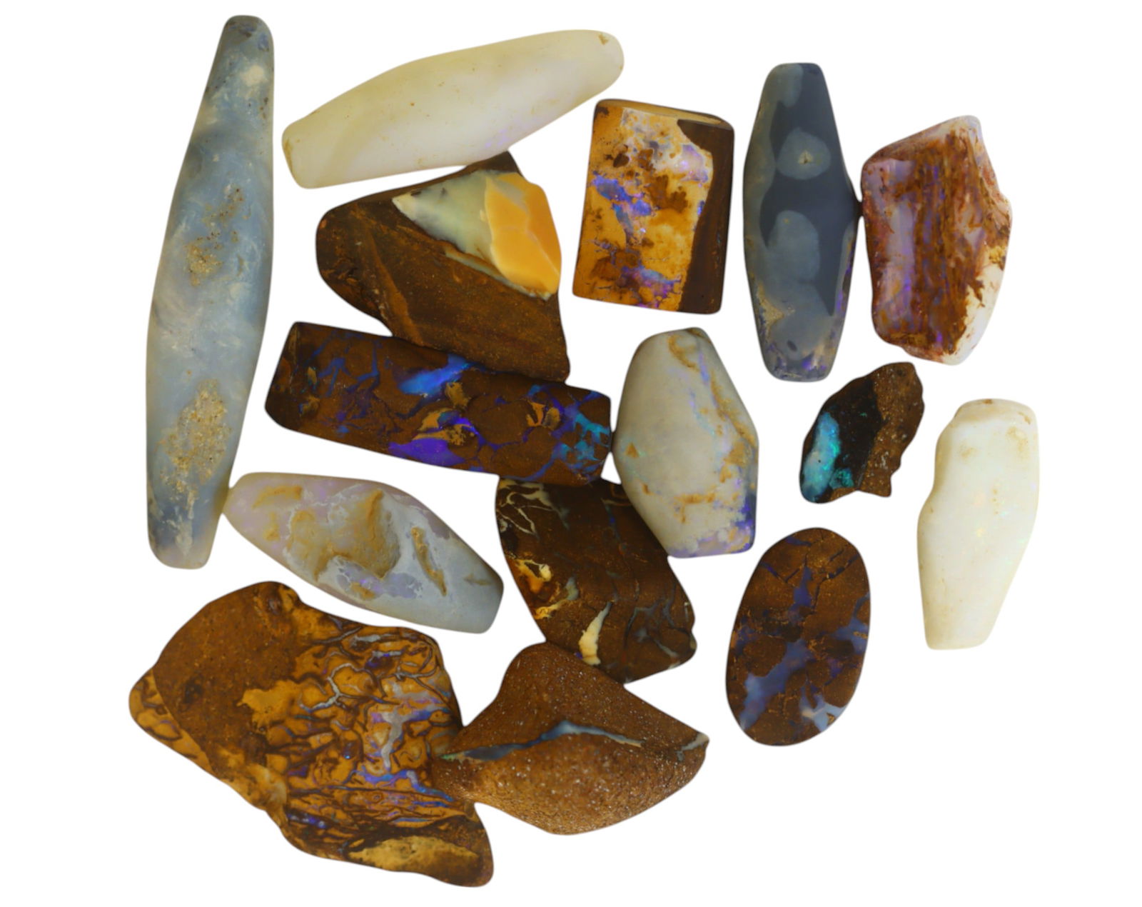 AUSTRALIA: Crystal & Koroit Opal Preform Rough - 1-3.5cm, 21g (Images Taken Wet) (1 of 1)