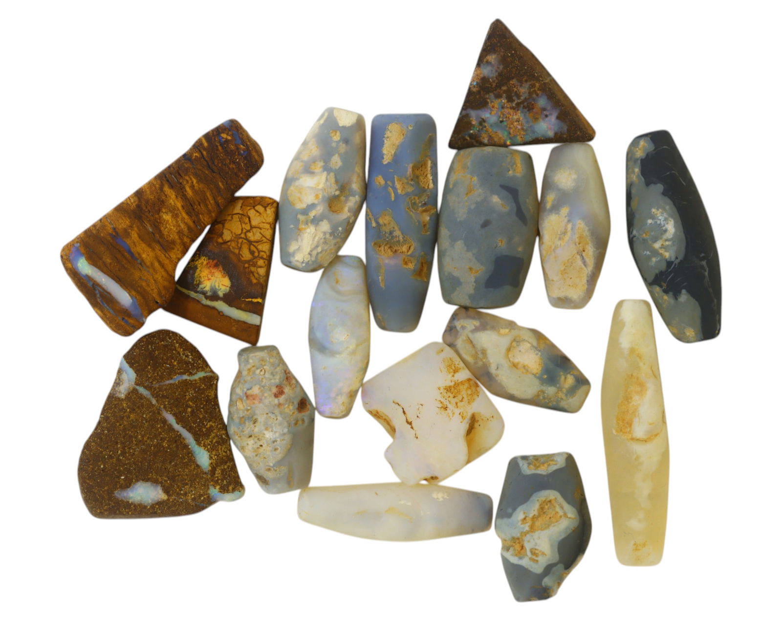 AUSTRALIA: Crystal & Koroit Opal Preform Rough - 1-2.4cm, 26g (Images Taken Wet) (1 of 1)