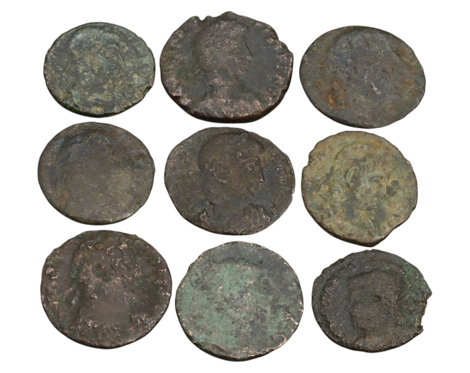 ROMAN EMPIRE: AE Coins - Bronze Coins, 15mm, 12g (Lot of 9) (1 of 3)