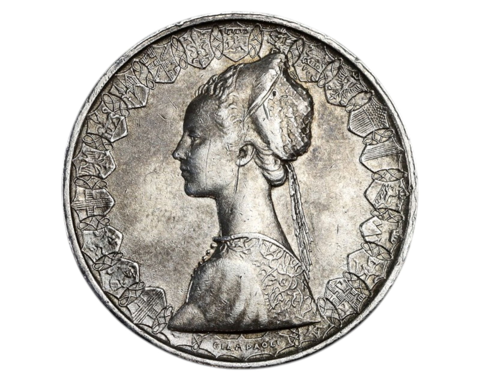 ITALY: 500 Lire "Caravelle" Silver Coin - Republic of Italy, 29mm, 10g, 1960s (1 of 4)