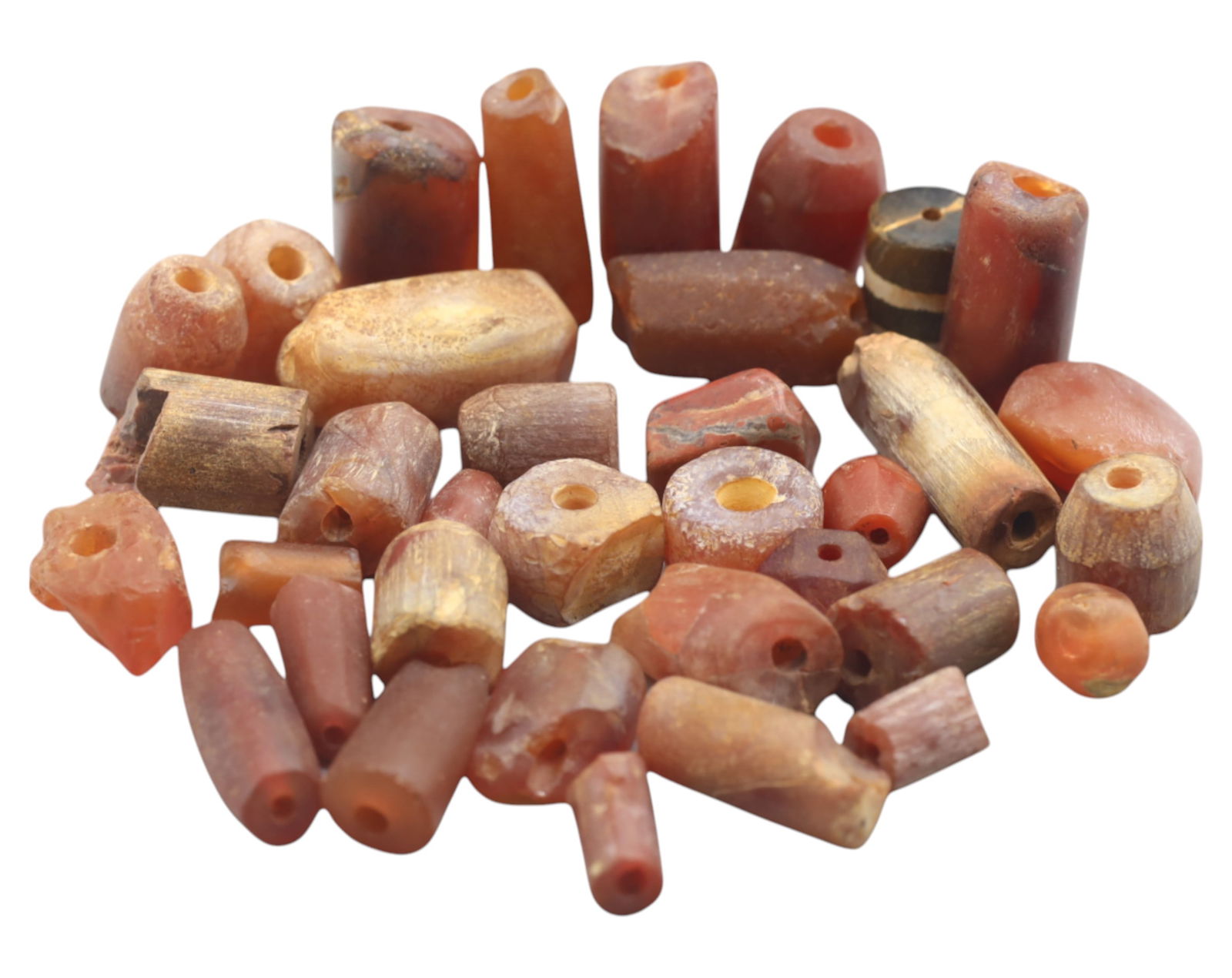 MEDITERRANEAN/ASIA: Antique Carnelian Beads - 49g, 0.5-2cm, 18th-19th Century (1 of 1)