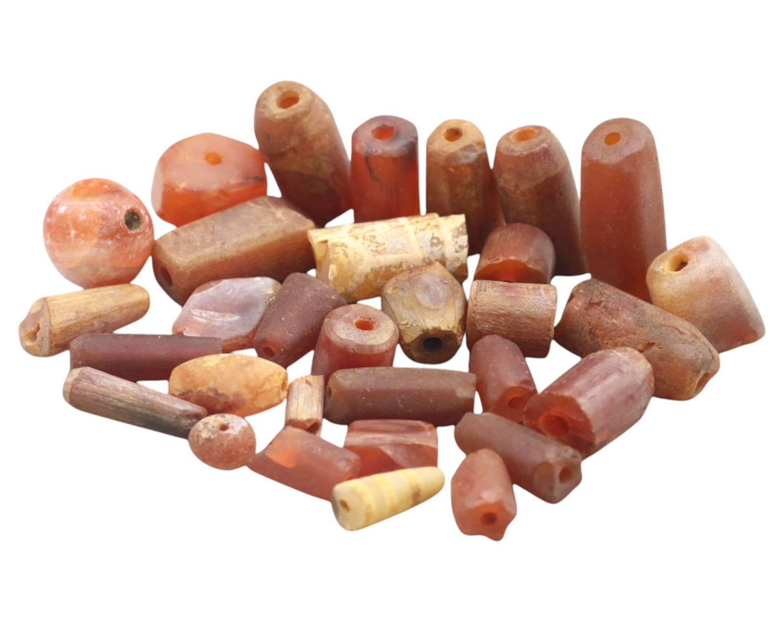 MEDITERRANEAN/ASIA: Antique Carnelian Beads - 50g, 0.5-2cm, 18th-19th Century (1 of 1)