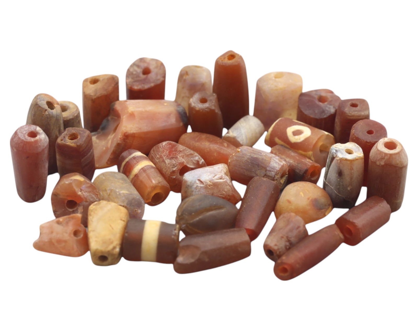 MEDITERRANEAN/ASIA: Antique Carnelian Beads - 48g, 0.5-2cm, 18th-19th Century (1 of 1)