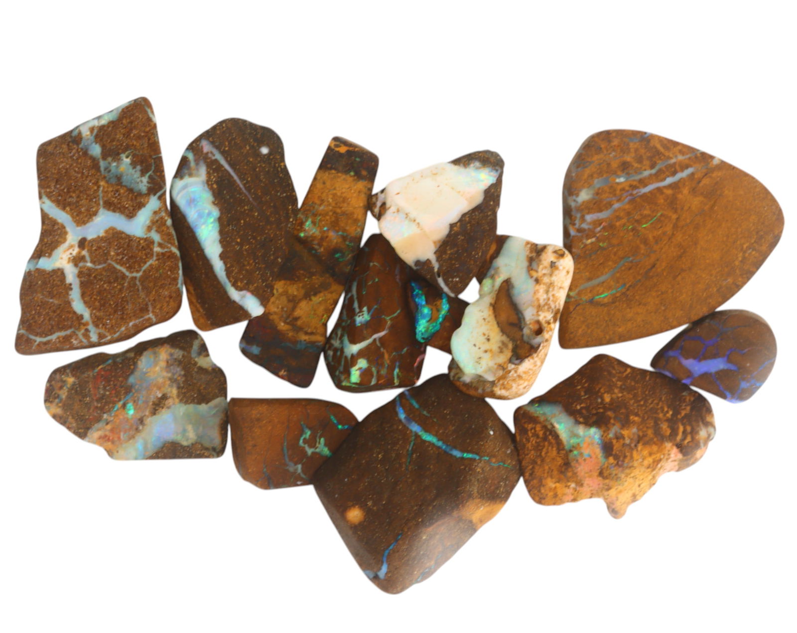 AUSTRALIAN MATRIX BOULDER OPAL - Rough Lot, 37g, 1-2.7cm (Images Taken Wet) (1 of 1)