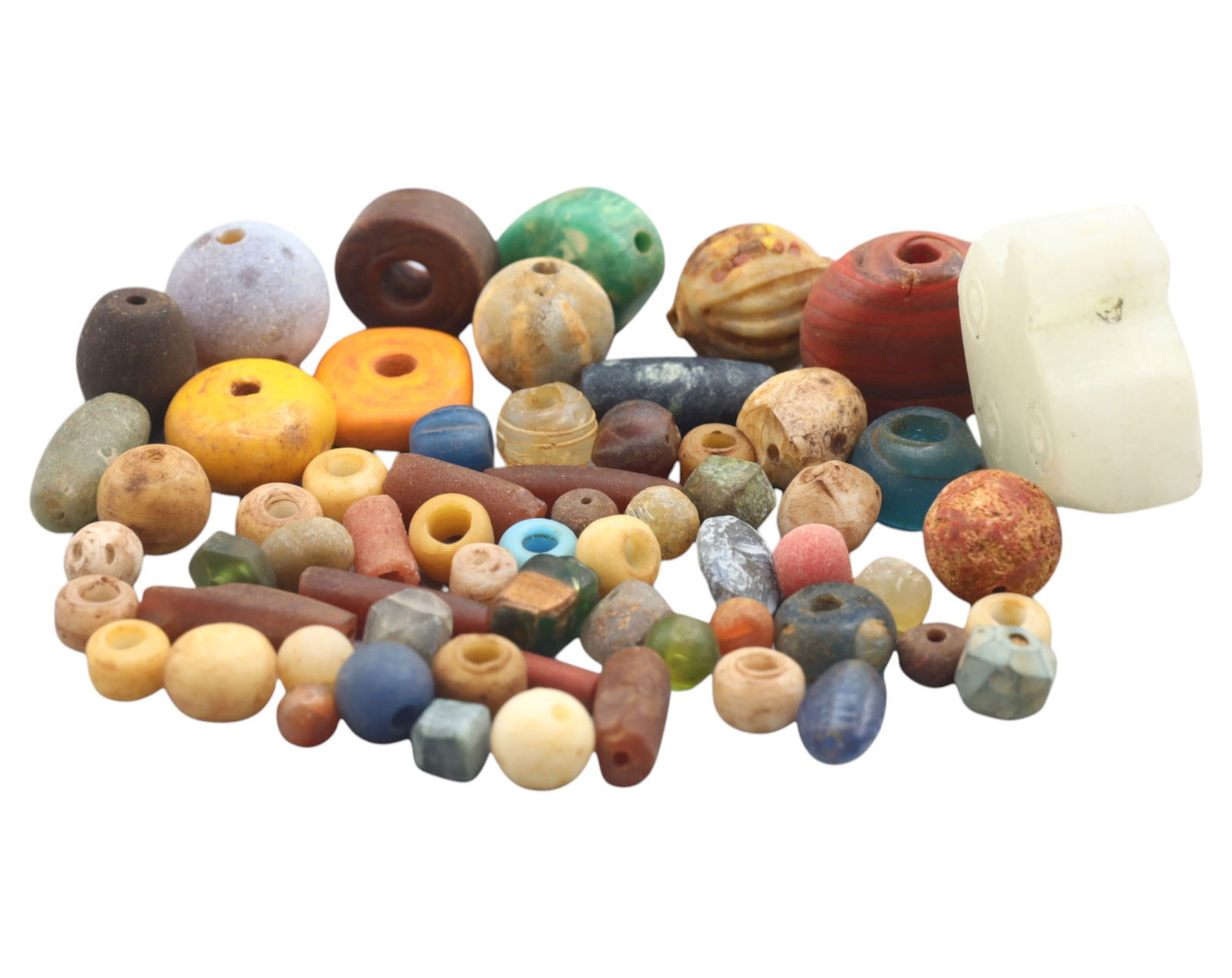 MEDITERRANEAN/AFRICA: Antique Mixed Beads - 144g, 0.5-4cm, 18th-19th Century (1 of 1)