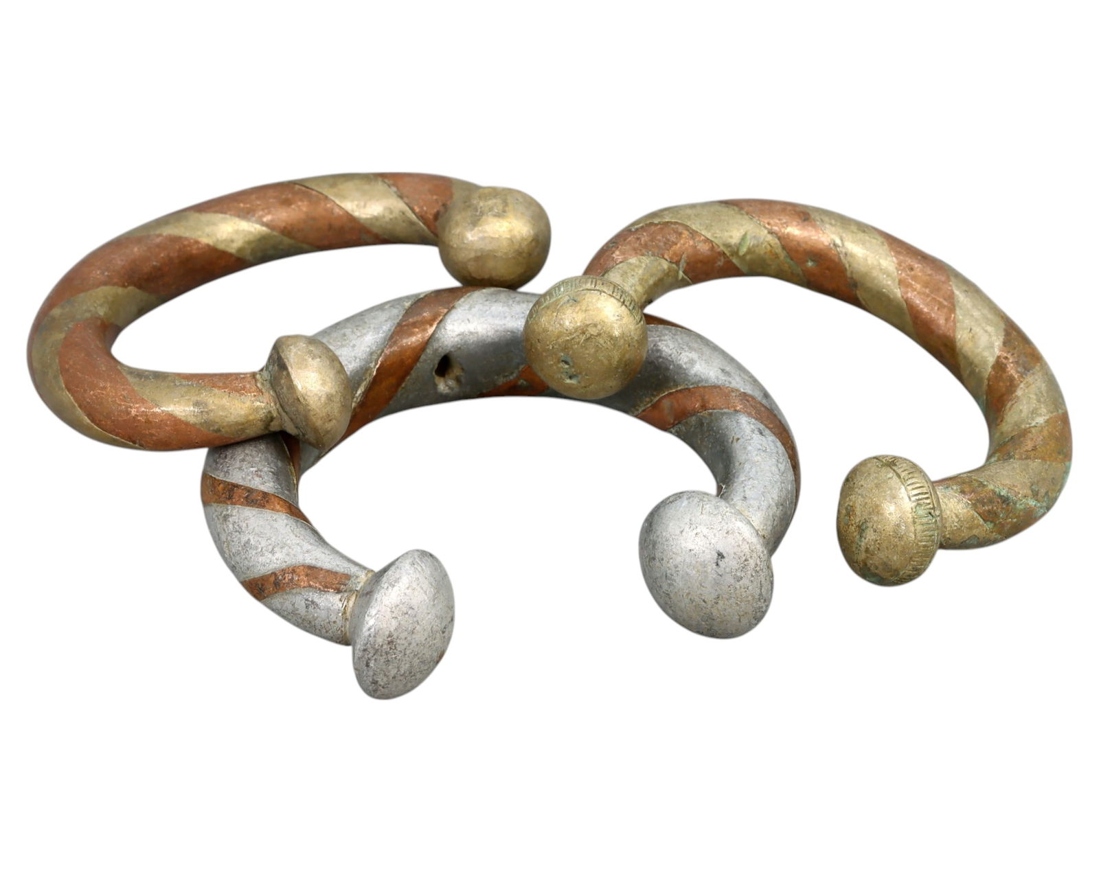 WEST AFRICA: Fulani / Tuareg People - Twisted Copper Alloy Currency Bracelets, 19th-20th Century (1 of 1)
