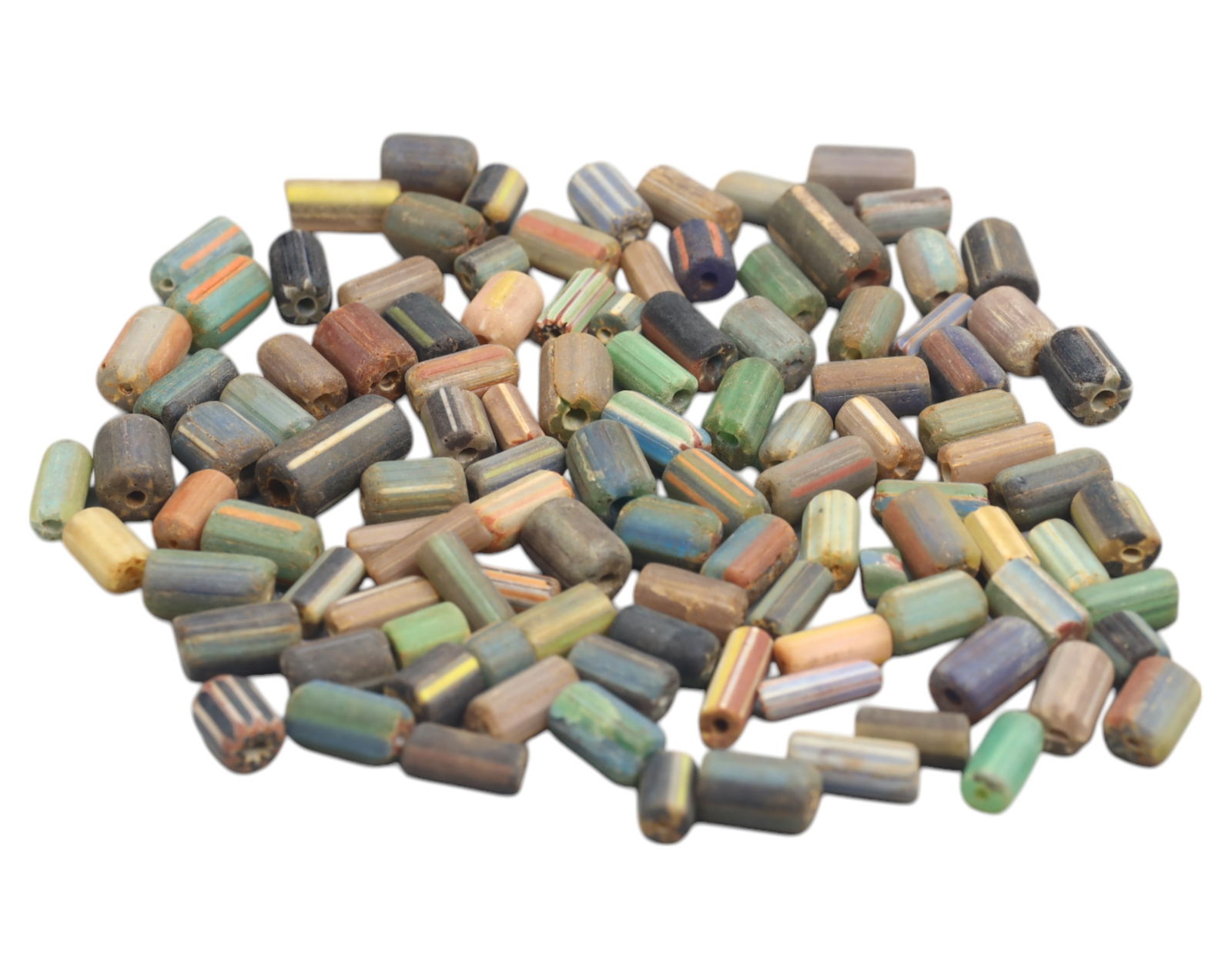 AFRICA: Antique Chevron Trade Beads - 73g, 1-1.5cm (1 of 1)