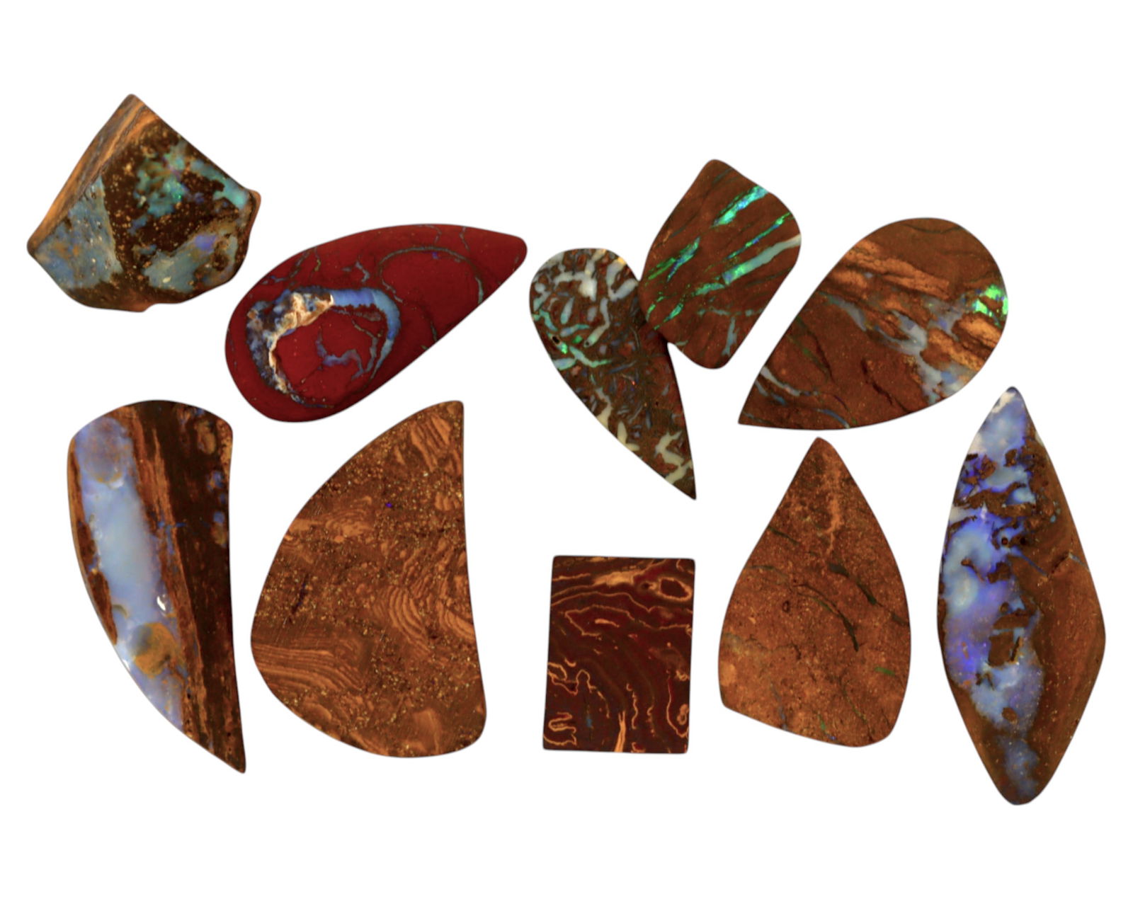 AUSTRALIA: Matrix Boulder Opal Preform Rough Lot, 18g, 1-2cm Each (1 of 1)