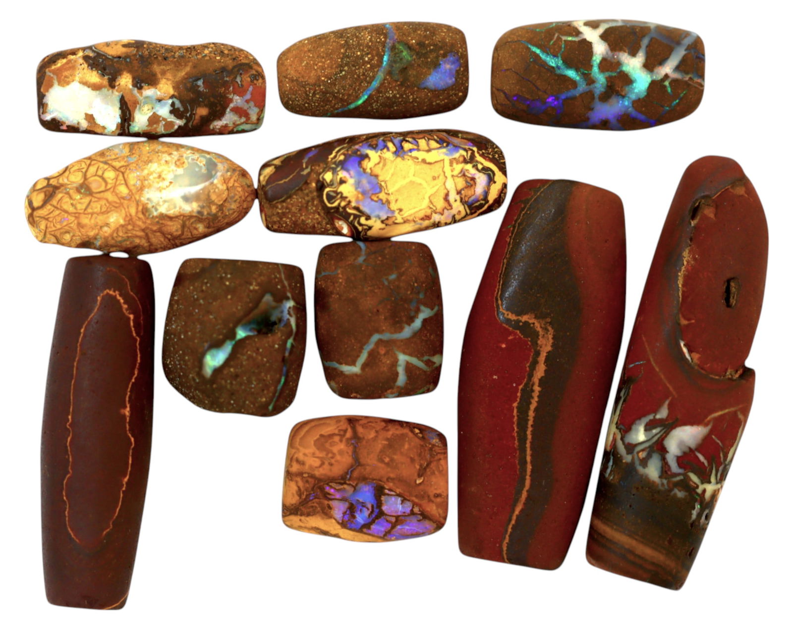 AUSTRALIA: Matrix Boulder Opal Preform Rough Lot, 36g, 1-3cm Each (1 of 1)