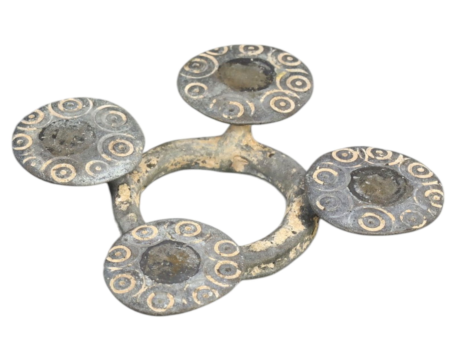 MEDIEVAL GERMANIC: Bronze Horse Harness Fitting Relic - 316g, 12cm, ca. 5th-9th Century CE (1 of 1)