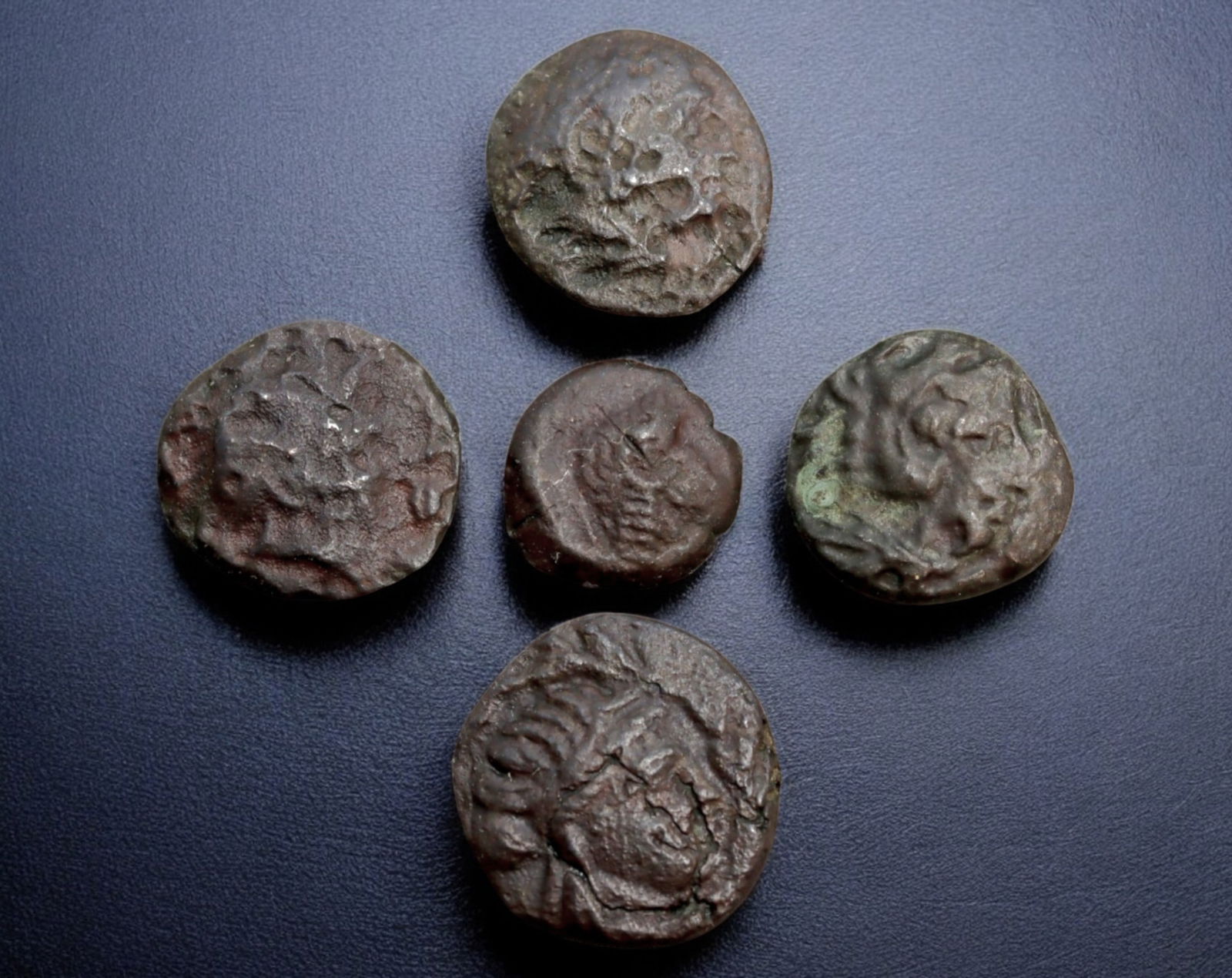 ANCIENT GREECE: Mixed AE Coin Lot - 5 Coins, 13-19mm, 21.2g Total, ca. 4th-2nd Century BCE (1 of 3)