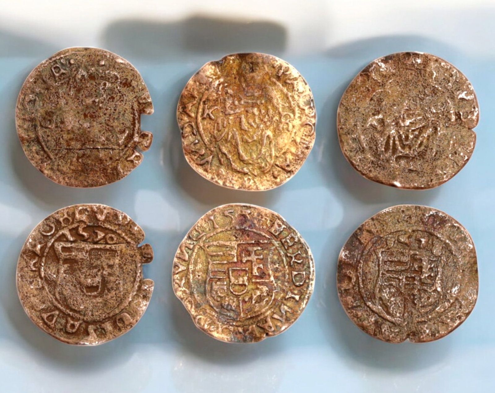 HUNGARY: Mixed Medieval & Early Modern Denier Coins - 3 Pieces, 14mm, 1g: A fascinating trio of Hungarian deniers, each reflecting the artistry and monetary heritage of the medieval and early modern Kingdom of Hungary. Measuring 14mm and weighing 1g in total, these coins ex