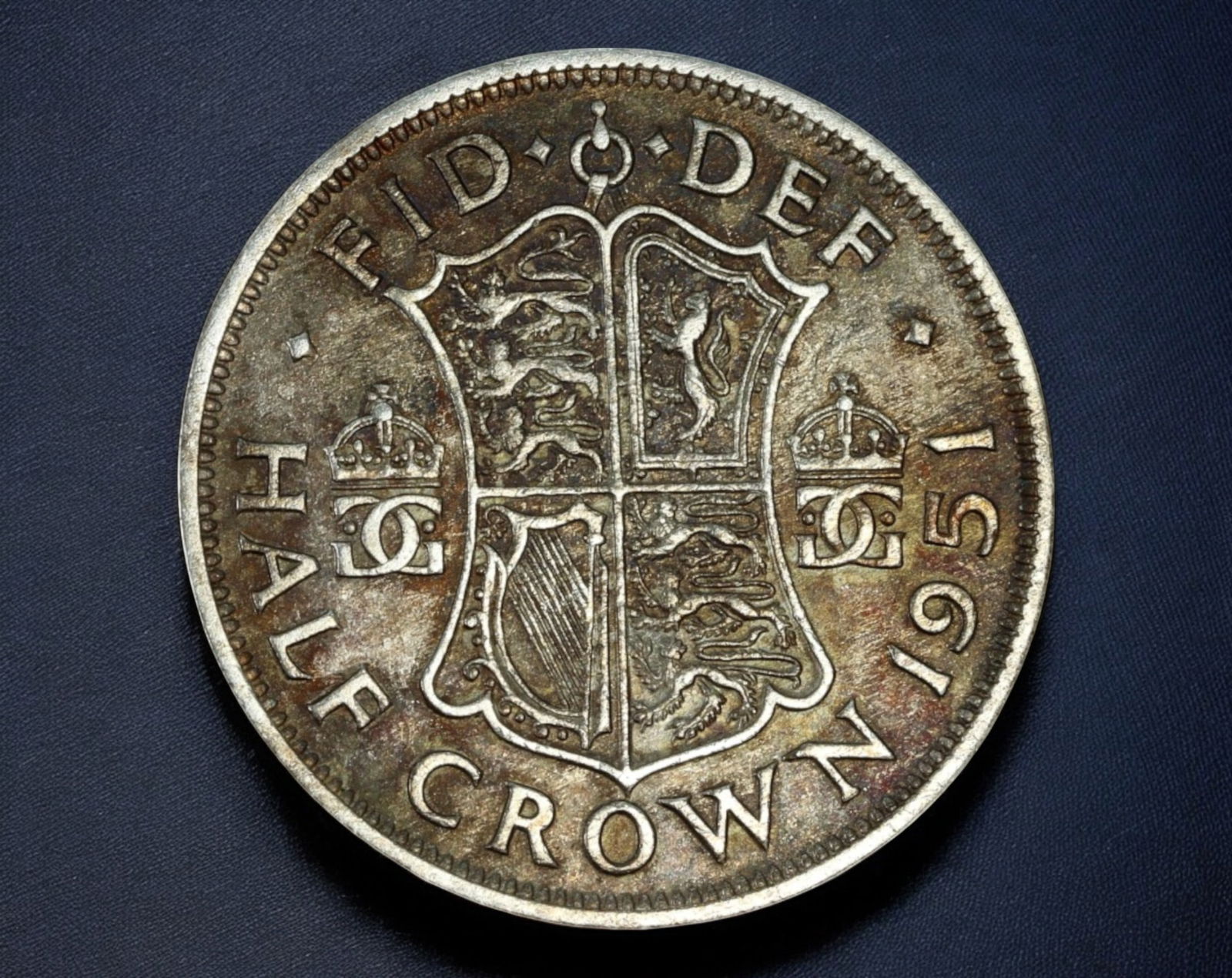 UNITED KINGDOM: George VI Half Crown Coin - Cupronickel, 1951 (1 of 3)