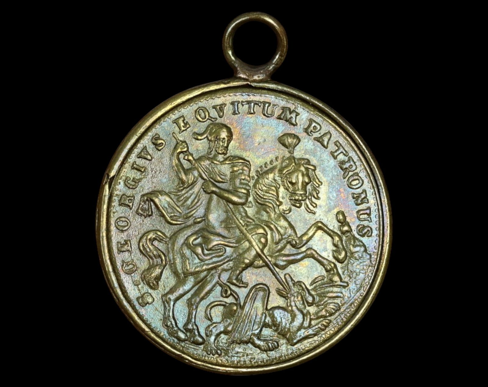 AUSTRIA: St. George Advertising Medal Coin - K.K. Hofzahnarzt Berghammer, 19th Century (1 of 3)