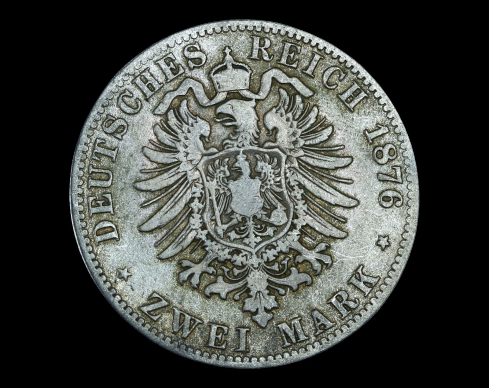 GERMANY: German Empire - 2 Mark, 1876 A "Prussia" Silver Coin (1 of 3)