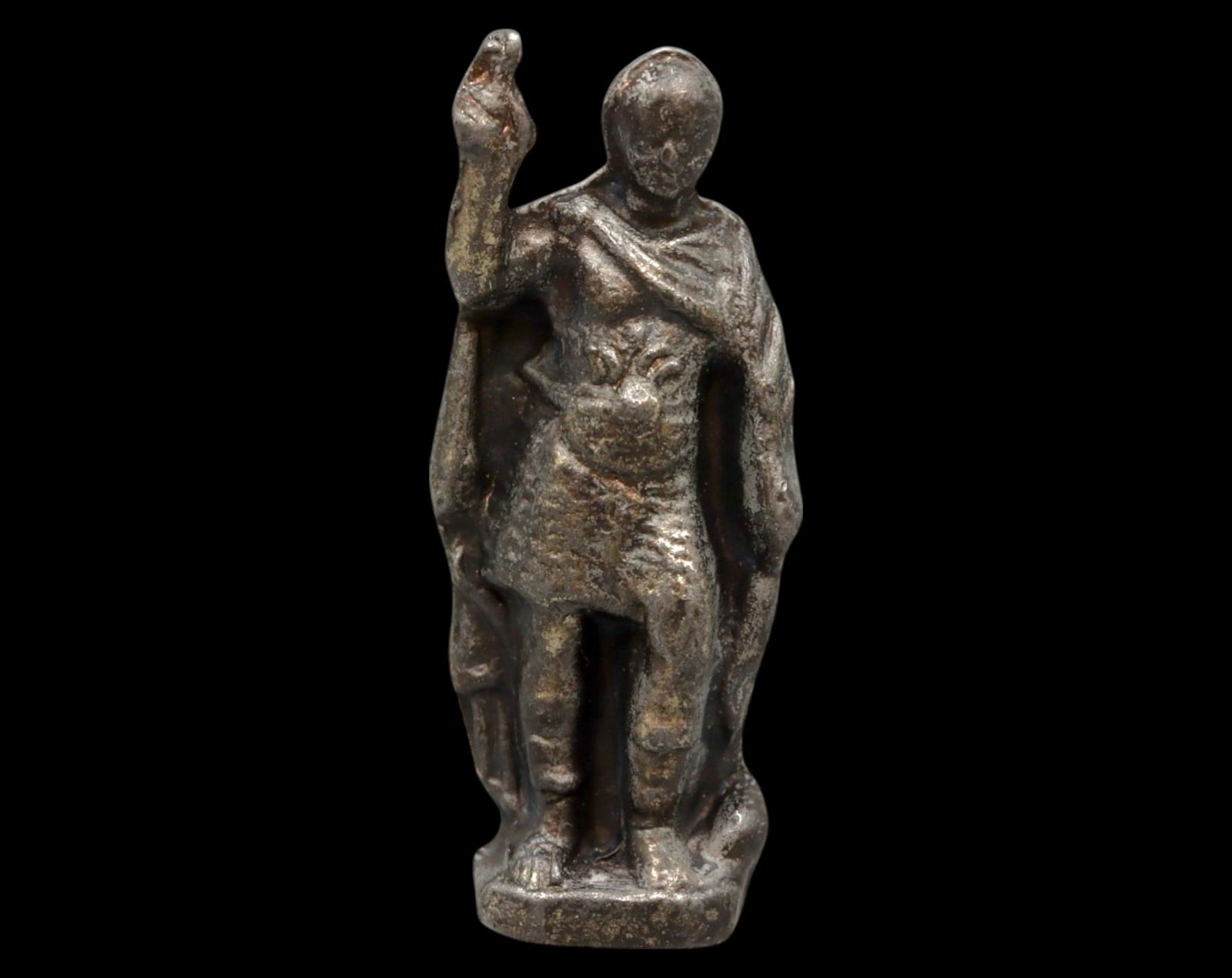 ANCIENT STYLE: Small Bronze Statuette of Standing Figure, Roman or Early Christian Influence (1 of 3)