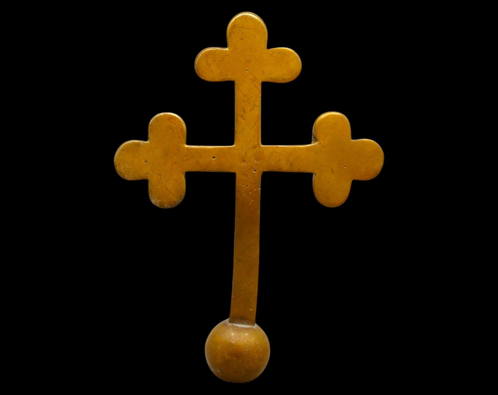 ETHIOPIA: Ethiopian Processional Cross - Brass Hand-Crafted Design (1 of 3)