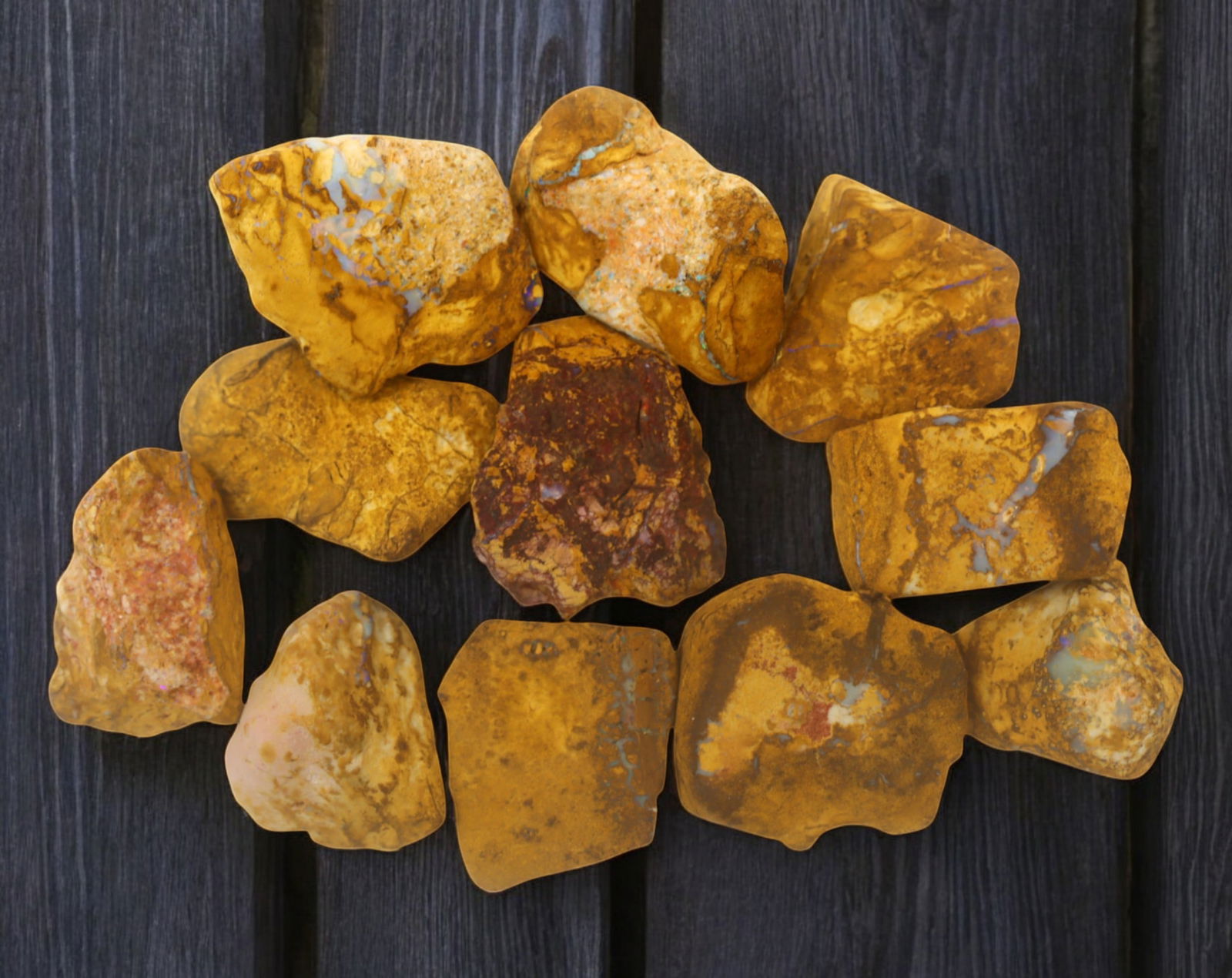 AUSTRALIA: Queensland Fossilized Crystal Opal Rough Lot, 1-3.6cm, 99g (Images Taken Wet) (1 of 1)