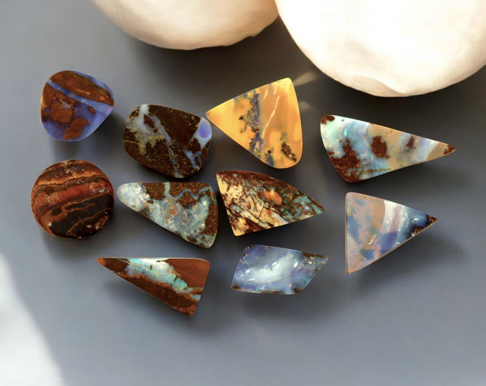 AUSTRALIA: Matrix Boulder Opal Preform Rough Lot, 13g, 1-2cm Each (1 of 1)