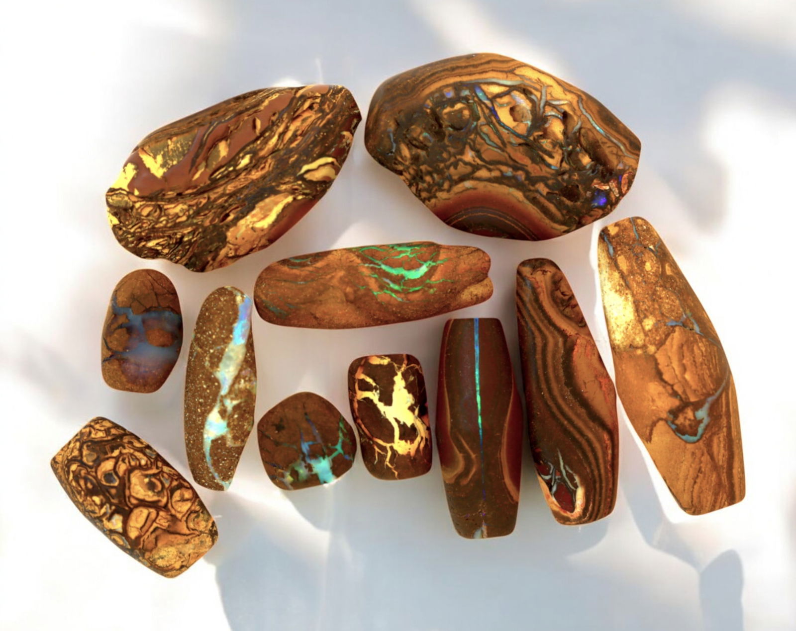 AUSTRALIA: Matrix Boulder Opal Preform Rough Lot, 44g, 1-3cm Each (1 of 1)