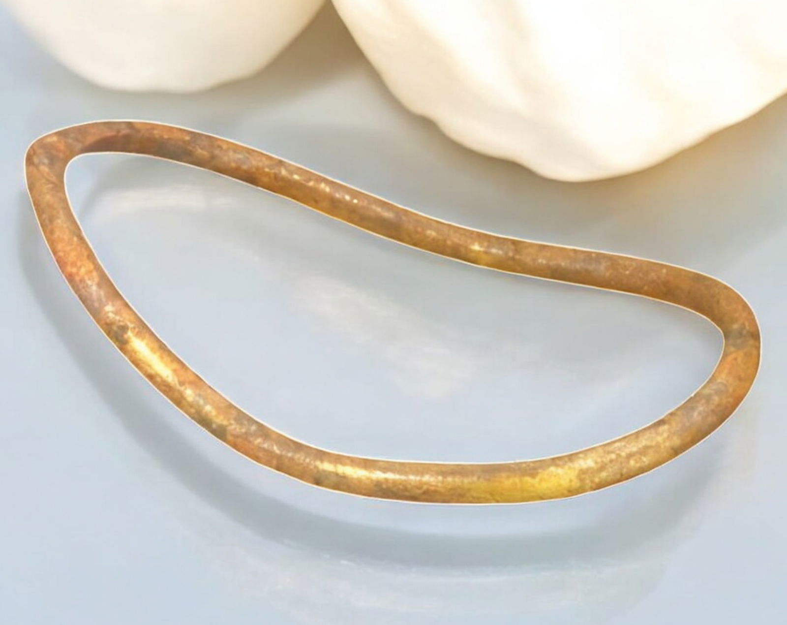 WEST AFRICA: Fulani Bronze Currency Anklet - 19th-20th Century, 13x8cm, 132g (1 of 3)