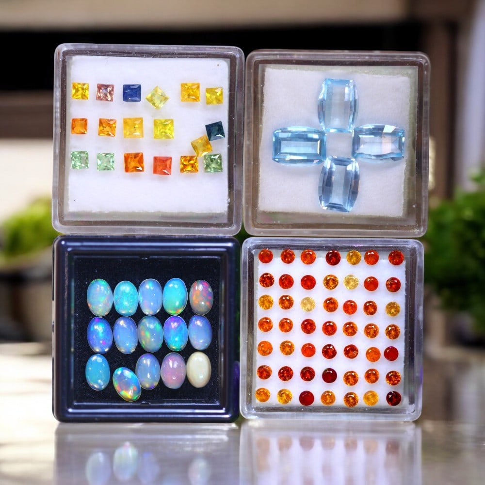 Fancy Sapphire, Garnet, Blue Topaz & Welo Opal (1 of 1)