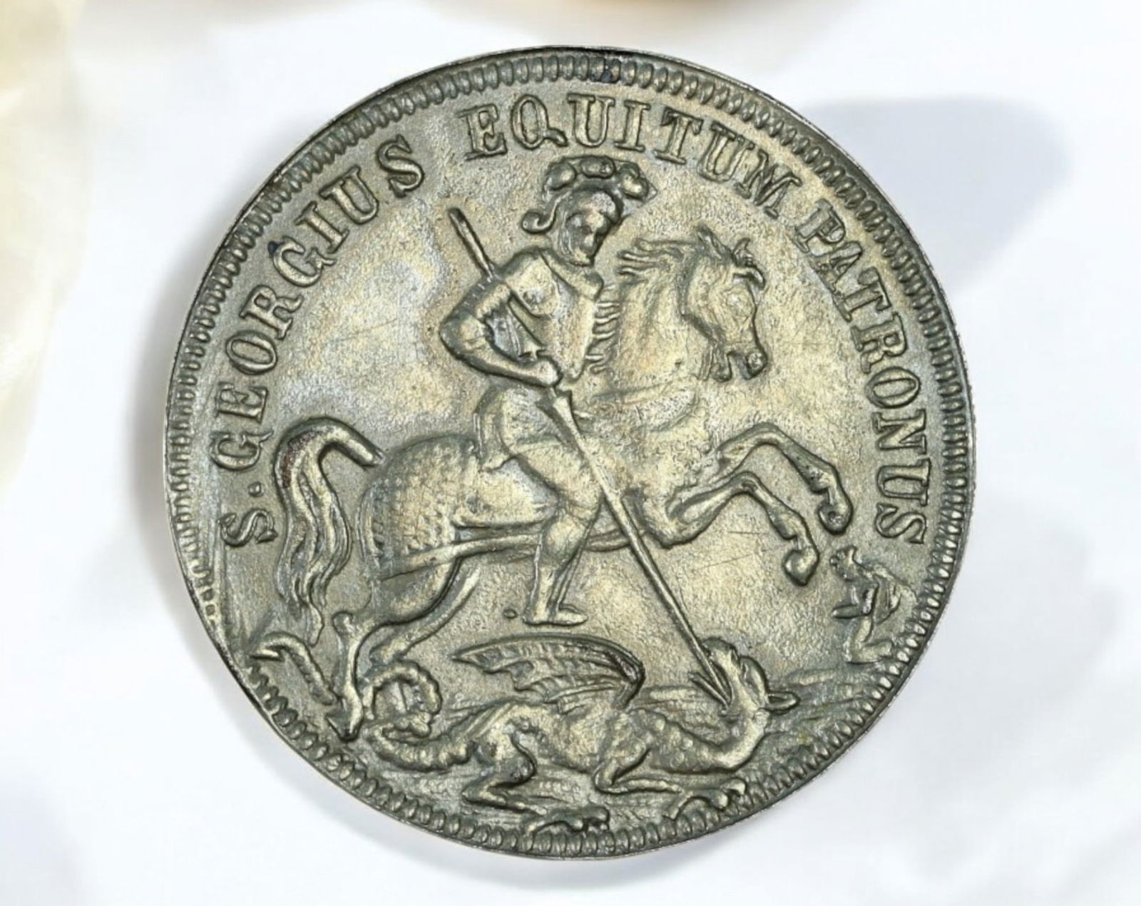 EUROPE: St. George & Maritime Protection Medal Coin- 27mm, 5.9g (1 of 3)