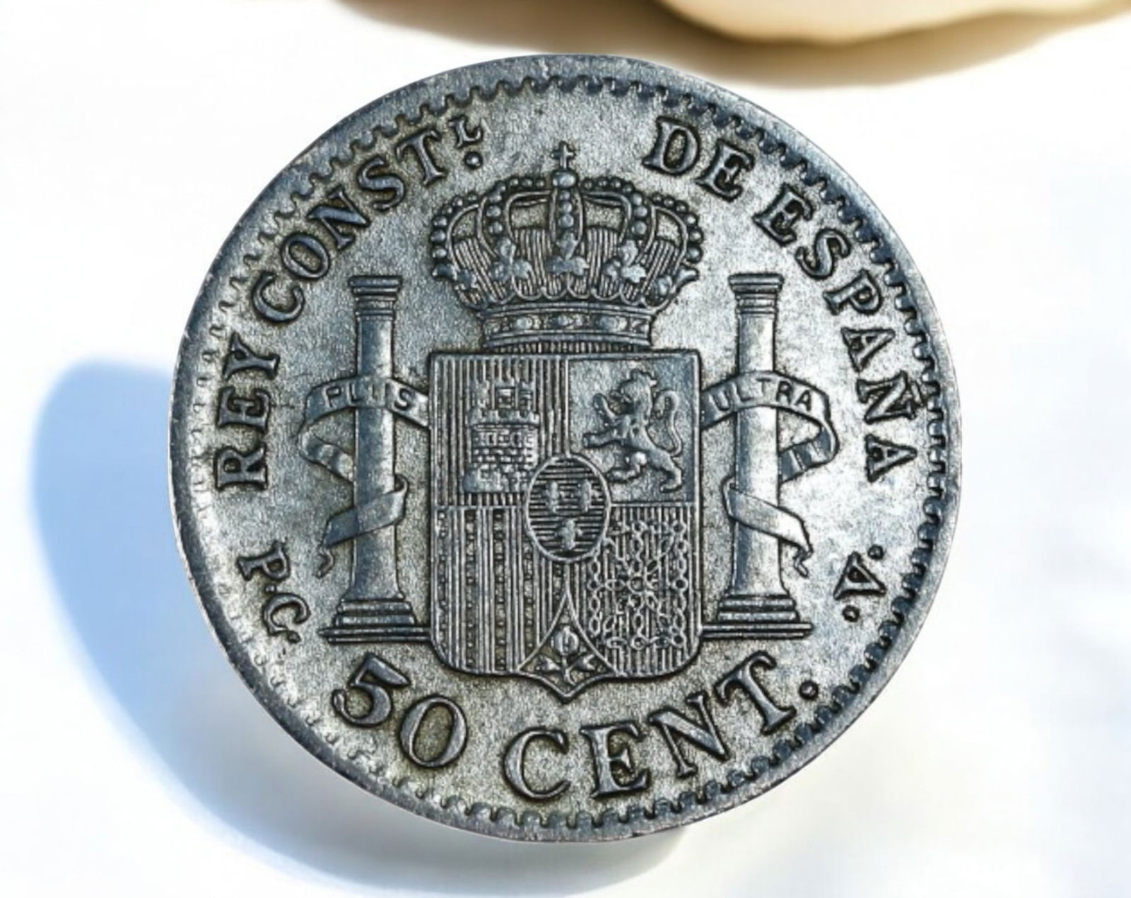 SPAIN: Alfonso XIII - Silver 50 Centimos Coin, 1910 (Madrid Mint) (1 of 3)