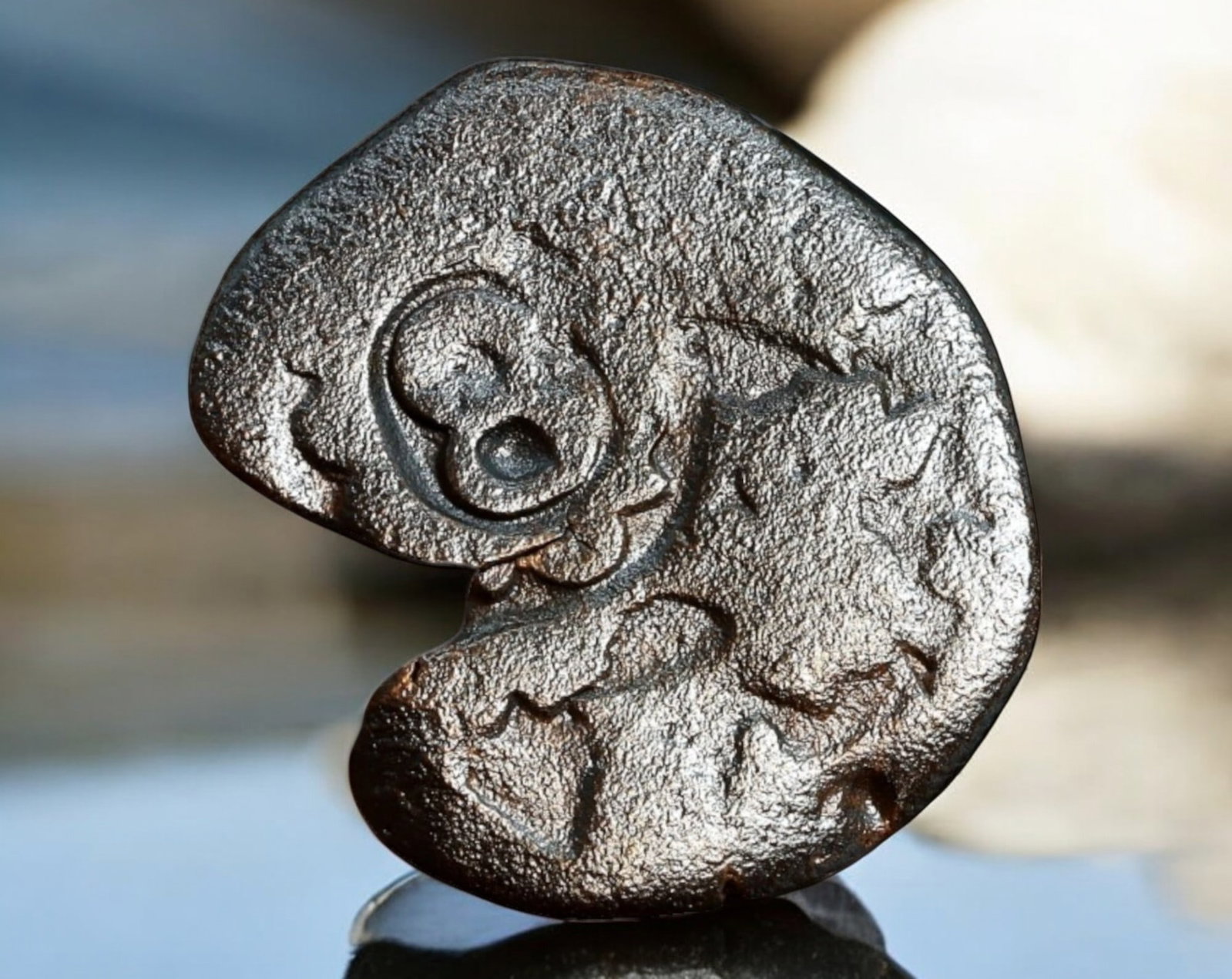 SPAIN: Philip IV - 8 Maravedis Coin, Countermarked, Madrid Mint (1652): A copper 8 Maravedis Coin coin issued under Philip IV of Spain (1621-1665), struck at the Madrid Mint in 1652, measuring 22x25mm and weighing 3.8g. The obverse features remnants of the original design