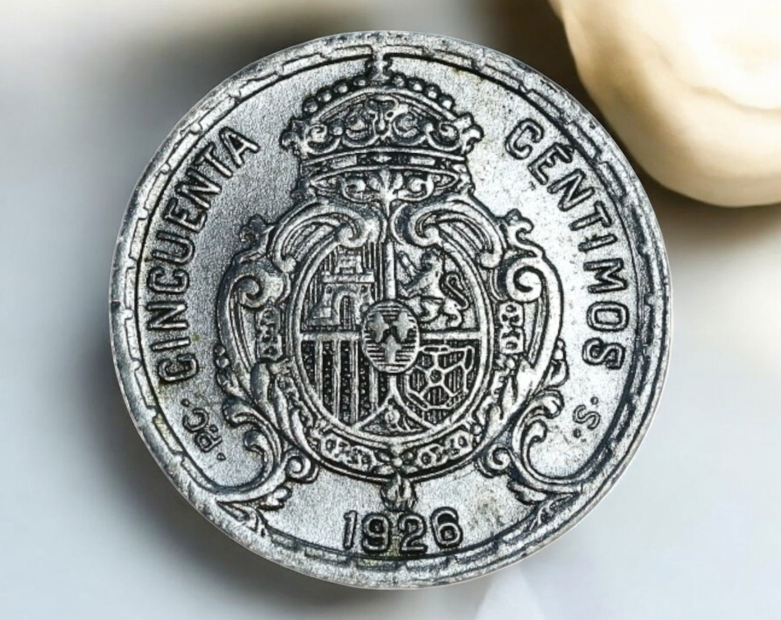 SPAIN: Alfonso XIII - Silver 50 Centimos Coin, 1926 (Madrid Mint) (1 of 3)