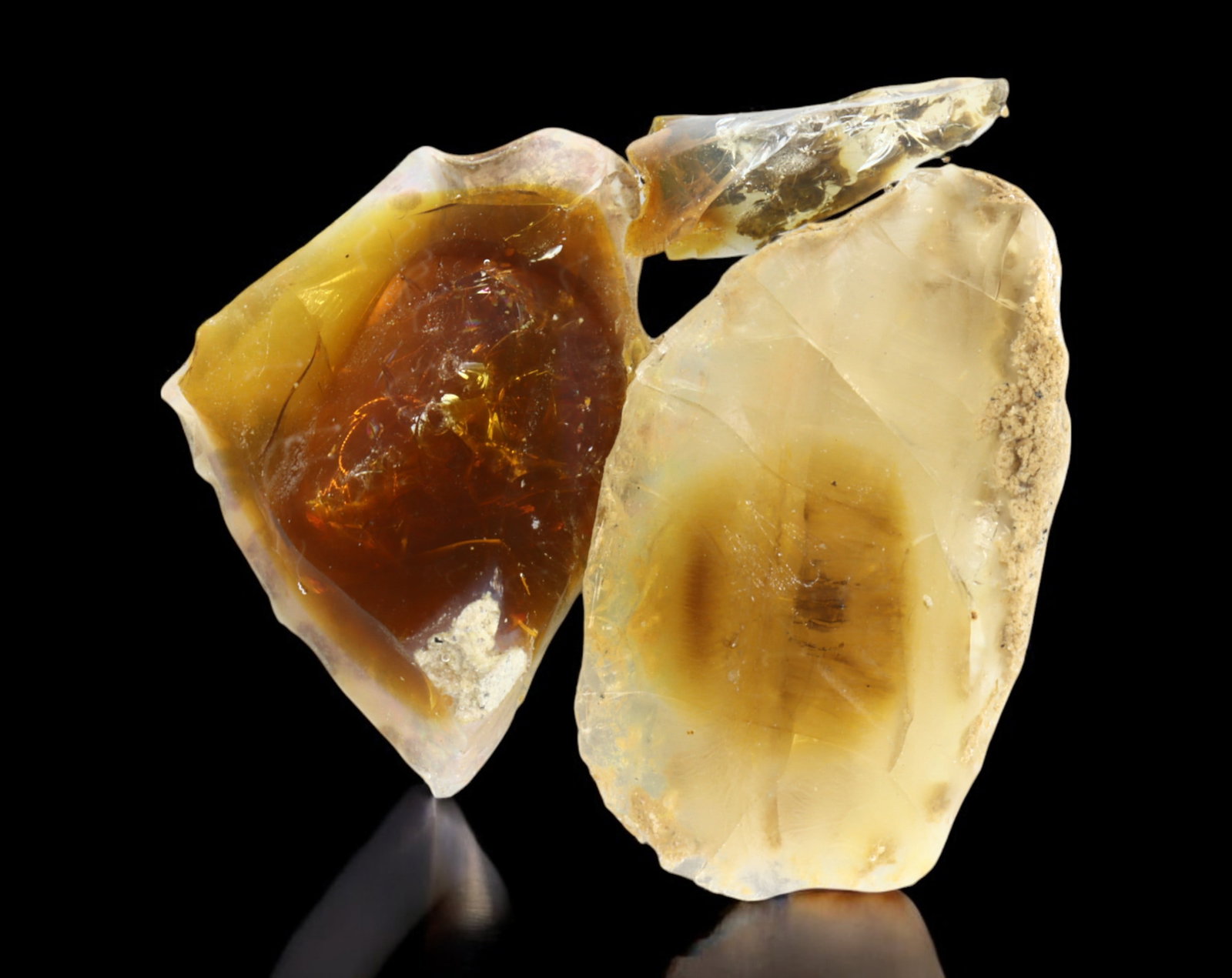 ETHIOPIA: Delanta Mine Non-Hydrophane Opal Rough - 3-Piece Specimen, 25g, 2.2-4cm: A striking 3-piece collection of rough non-hydrophane opal from the renowned Delanta mine, Ethiopia, totaling 28 grams with individual pieces ranging from 2.3 to 3 cm. These opals exhibit a captivatin