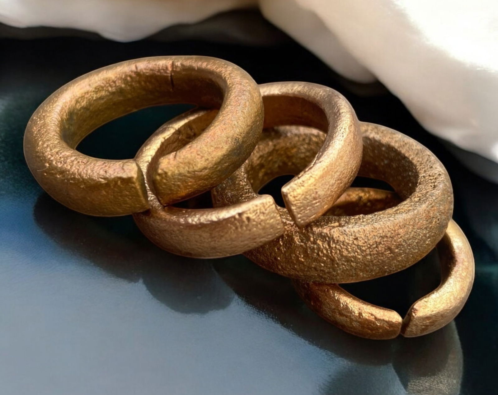 CELTIC: Bronze Proto-Money Rings - 4 Pieces, 2.5-3cm, 65g (1 of 3)