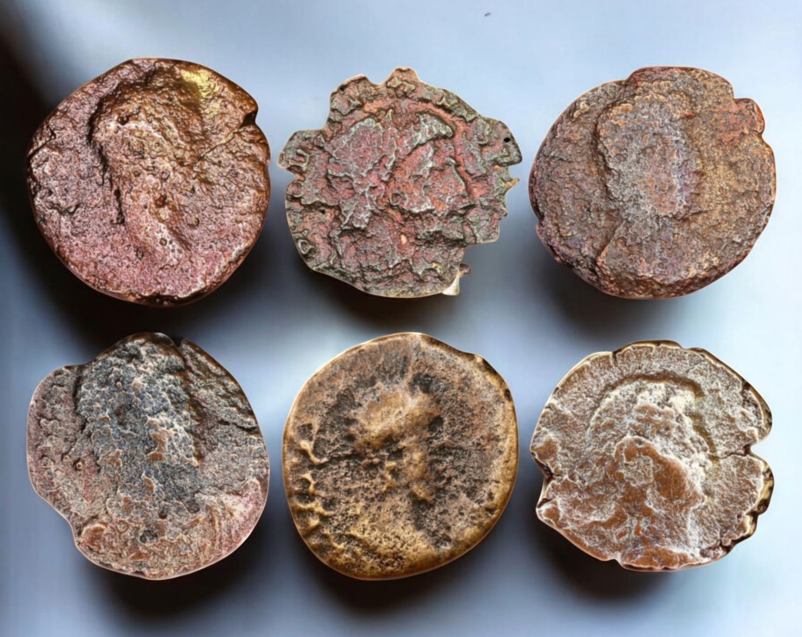 ROMAN EMPIRE: Lot of 6 AE Coins - Late Imperial & Provincial Types, 14-18mm (1 of 3)