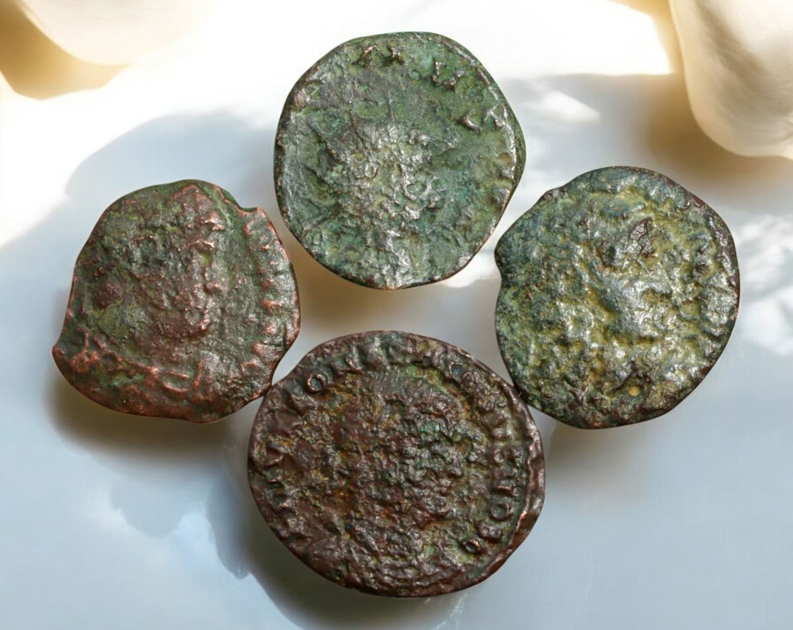 ROMAN EMPIRE: AE Coins - Bronze Coins, 14-16mm, 7g (Lot of 4) (1 of 3)