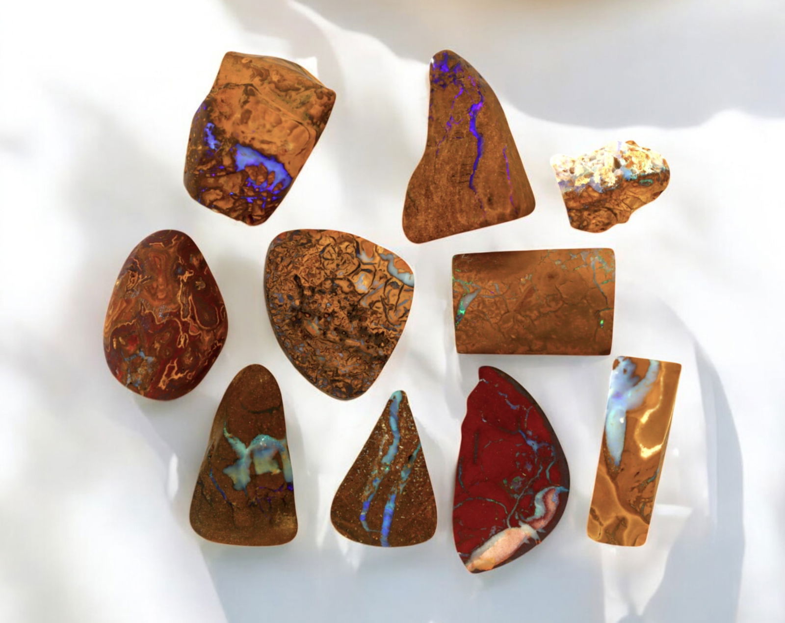 AUSTRALIA: Matrix Boulder Opal Preform Rough Lot, 23g, 1-2cm Each (1 of 1)