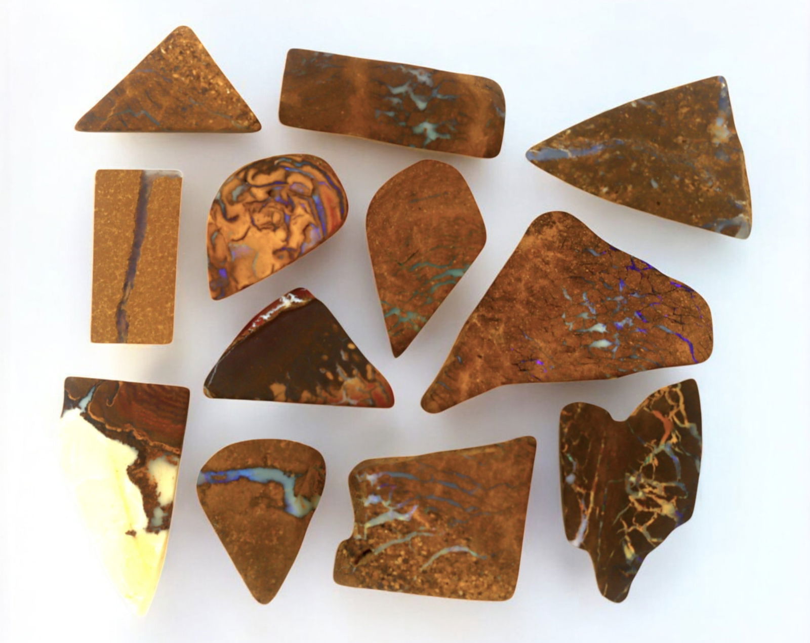 AUSTRALIA: Matrix Boulder Opal Preform Rough Lot, 20g, 1-2.5cm Each (1 of 1)