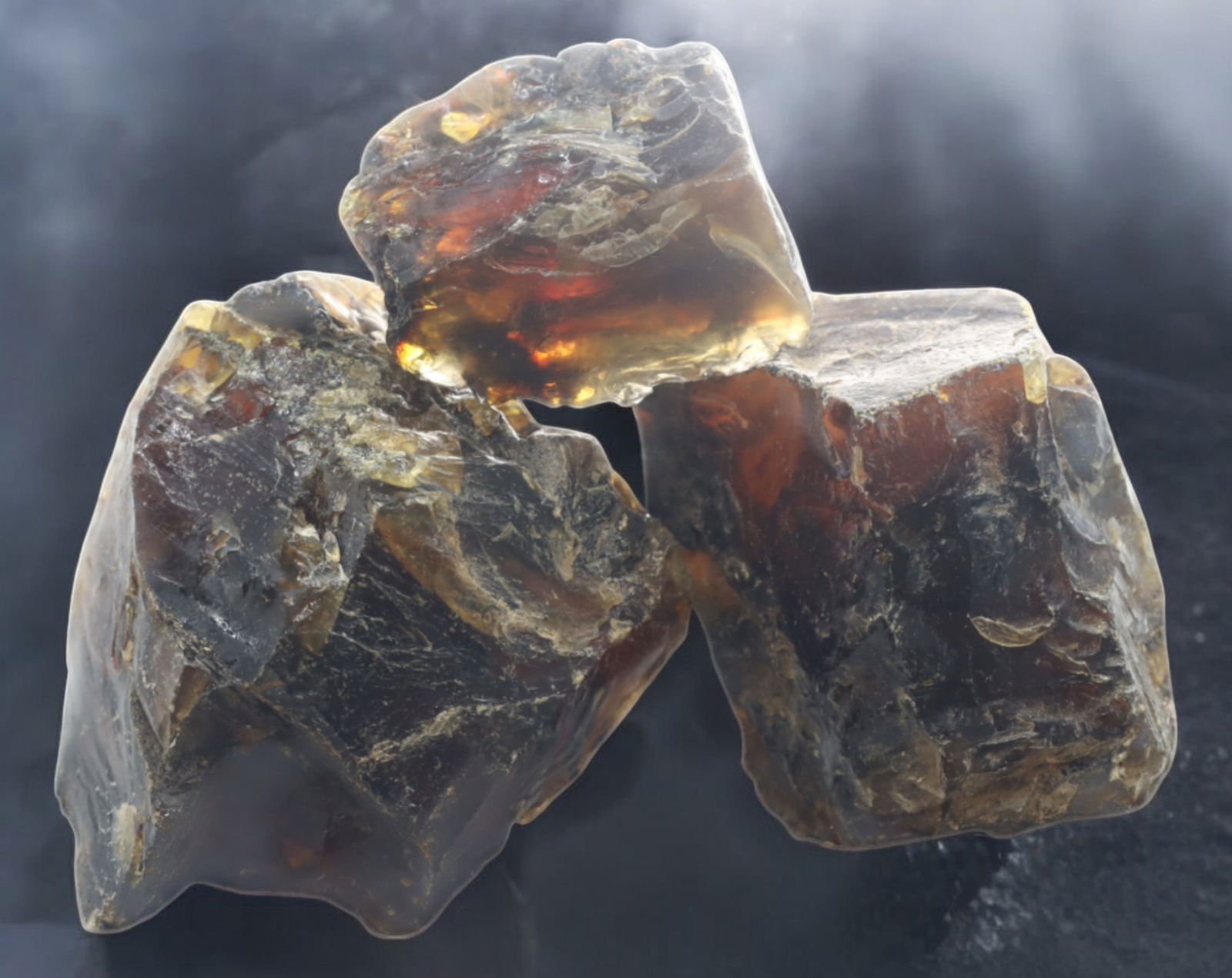 NATURAL: Baltic Amber Specimen Trio - 56g, 3-4cm, Fossilized Tree Resin (1 of 1)