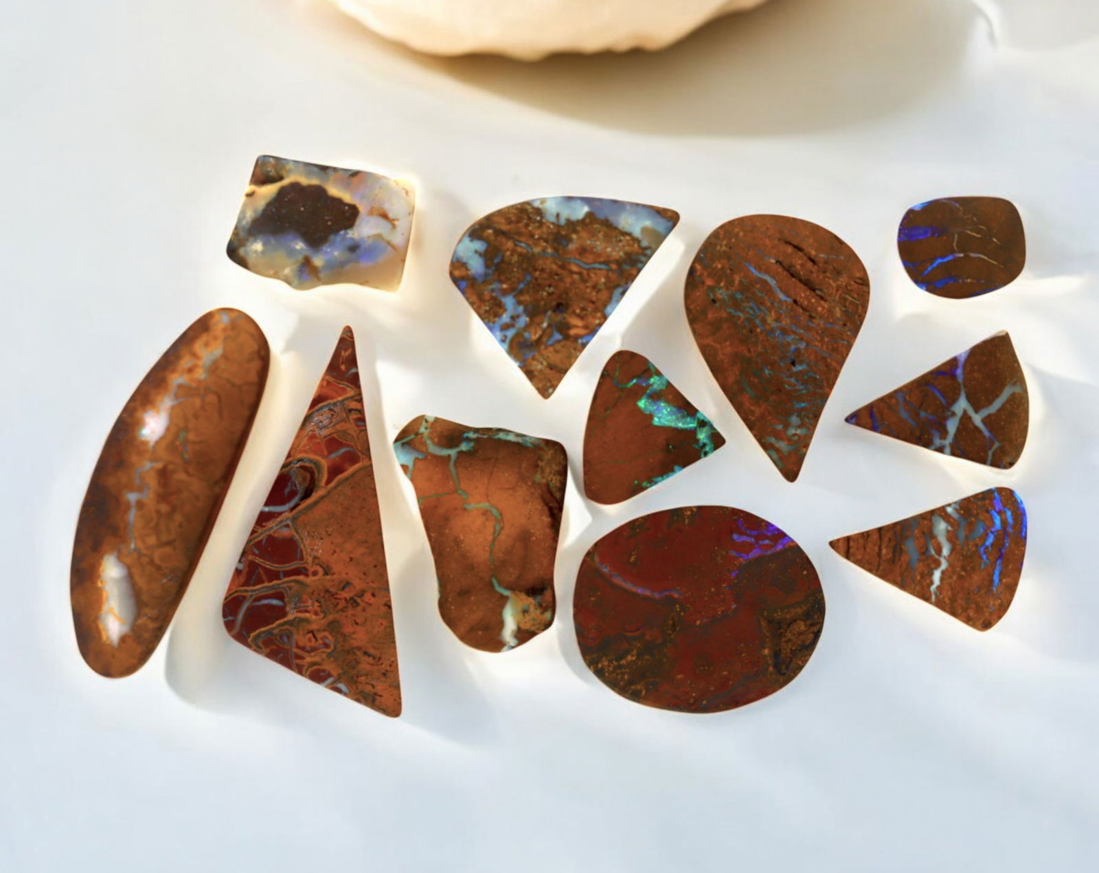 AUSTRALIA: Matrix Boulder Opal Preform Rough Lot, 18g, 1-3cm Each (1 of 1)