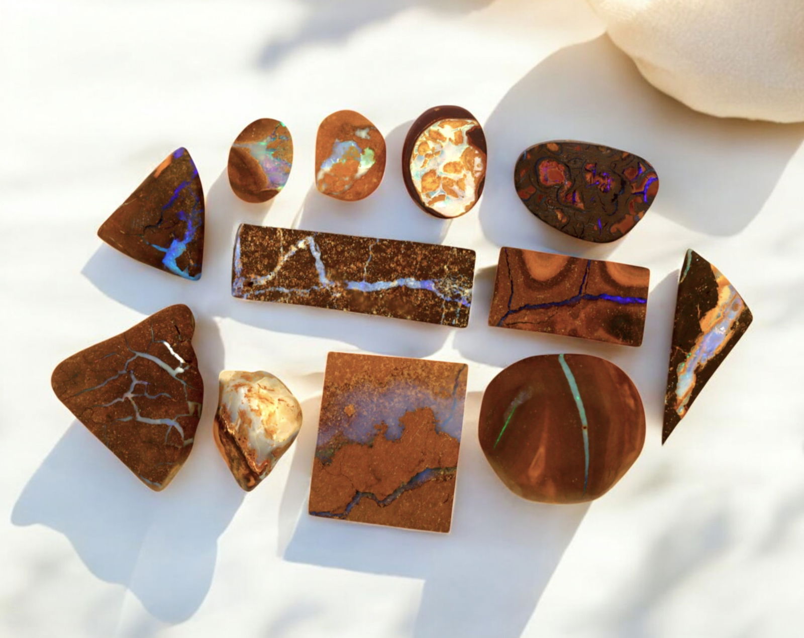 AUSTRALIA: Matrix Boulder Opal Preform Rough Lot, 20g, 1-1.5cm Each (1 of 1)