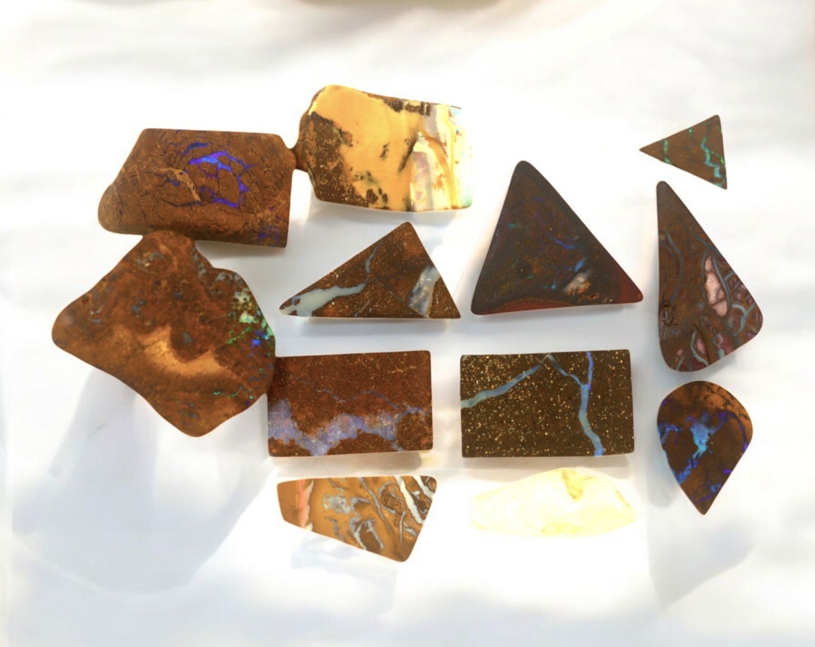 AUSTRALIA: Matrix Boulder Opal Preform Rough Lot, 19g, 1-2cm Each (1 of 1)