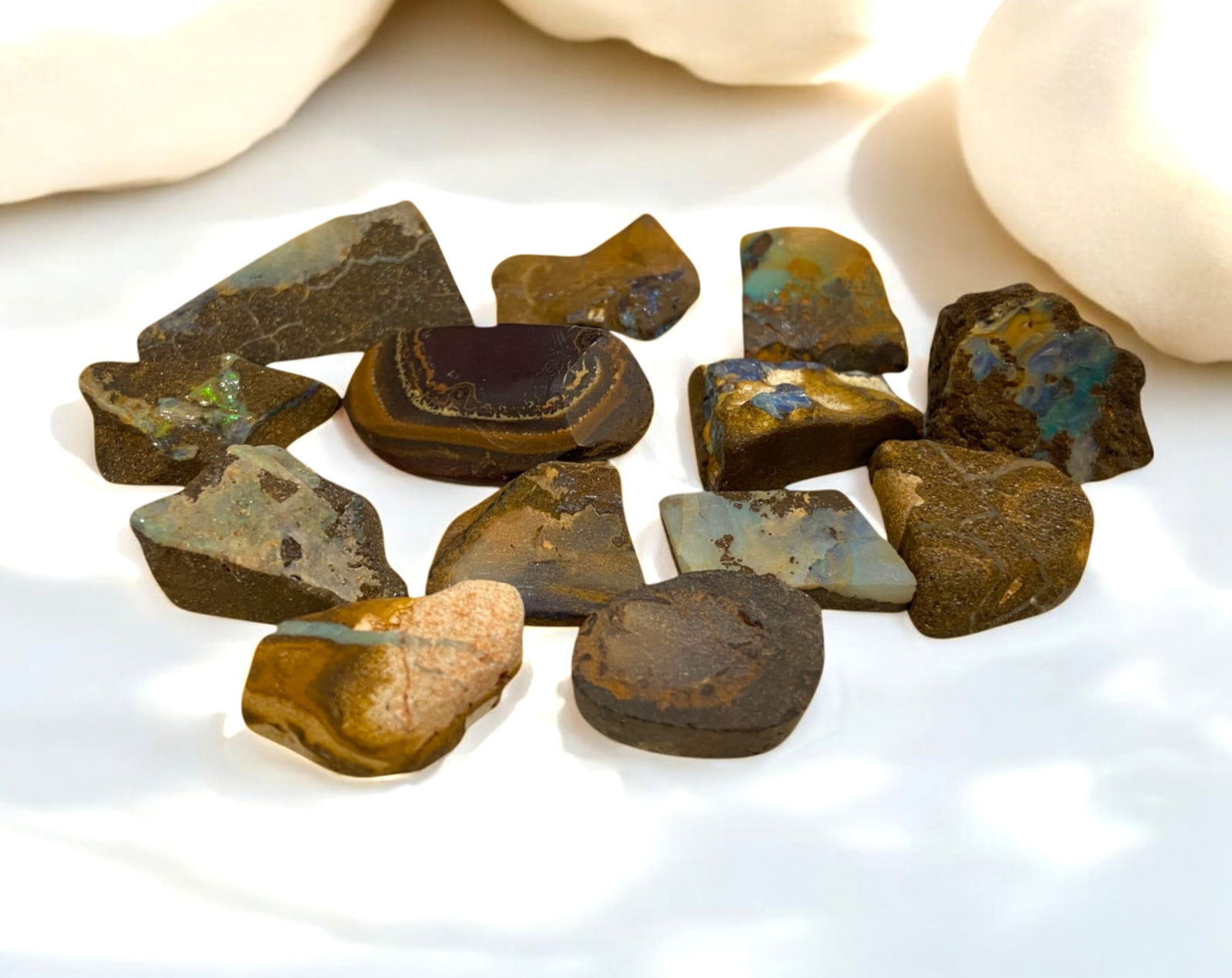 AUSTRALIAN MATRIX BOULDER OPAL - Rough Lot, 50g, 2-3cm Each (1 of 4)