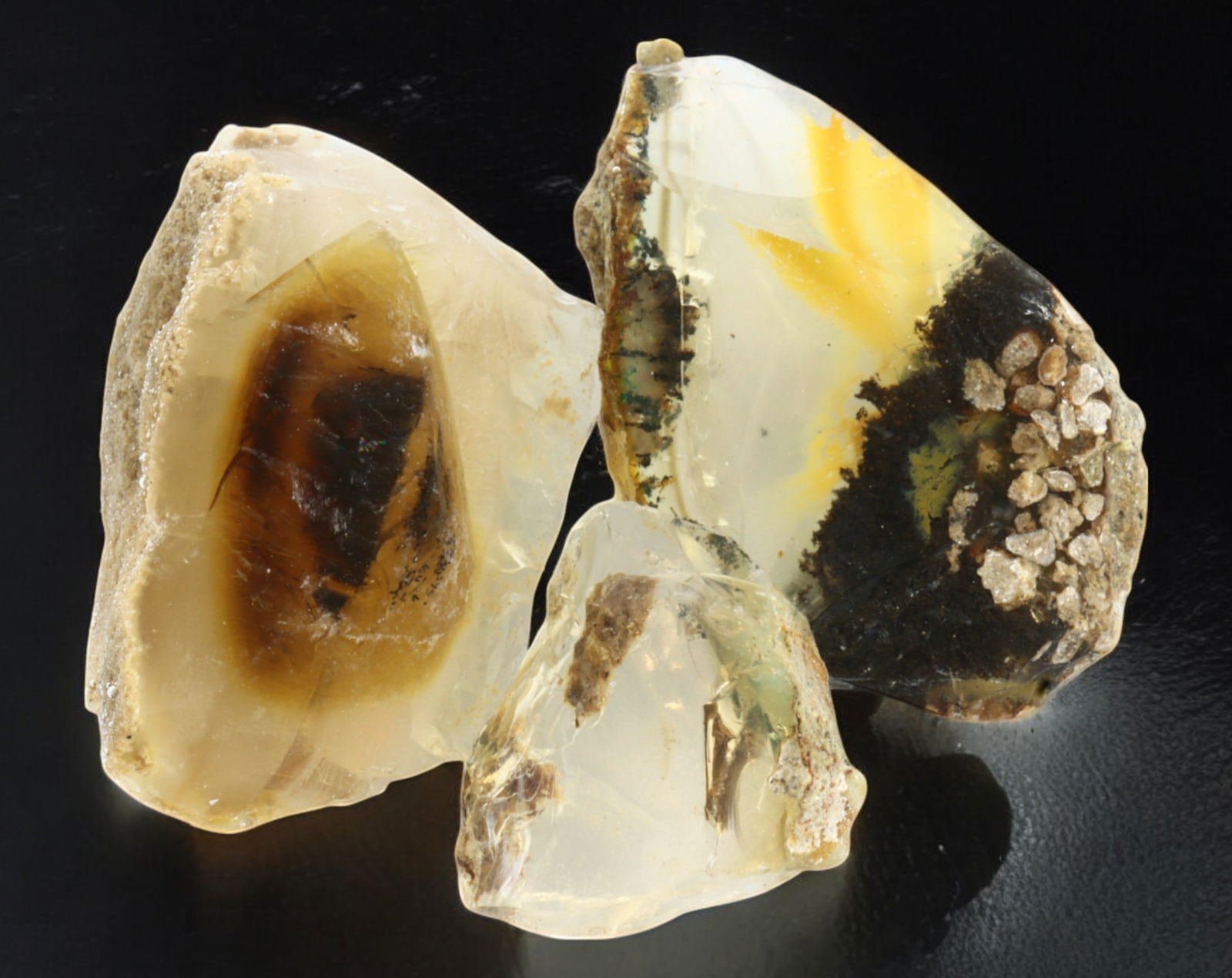 ETHIOPIA: Delanta Mine Non-Hydrophane Opal Rough - 3-Piece Specimen, 27g, 2.5-3.5cm (1 of 1)