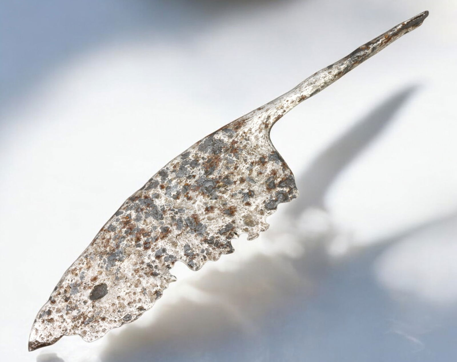 MEDIEVAL: Crusader or Saracen Iron Blade Fragment - 52g, 16cm, ca. 11th-14th Century CE (1 of 2)