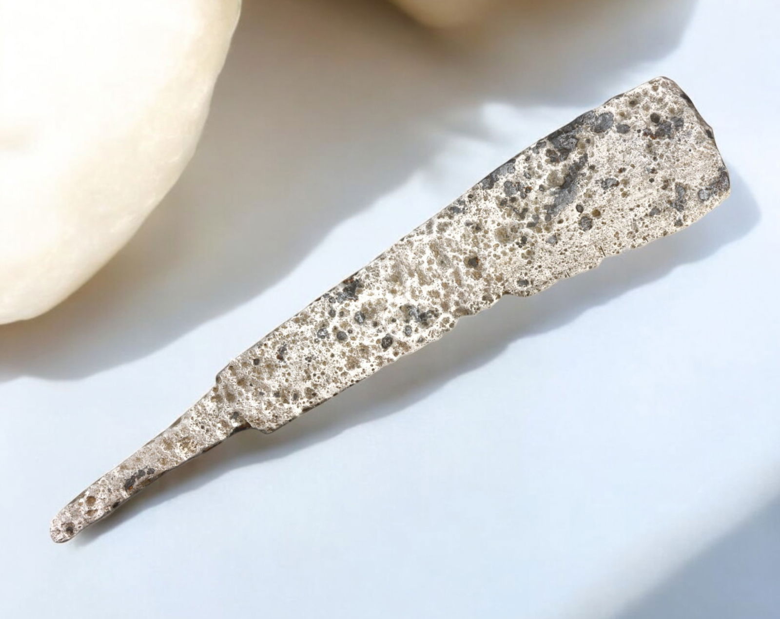 MEDIEVAL: Crusader or Saracen Iron Blade Fragment - 100g, 18cm, ca. 11th-14th Century CE (1 of 2)