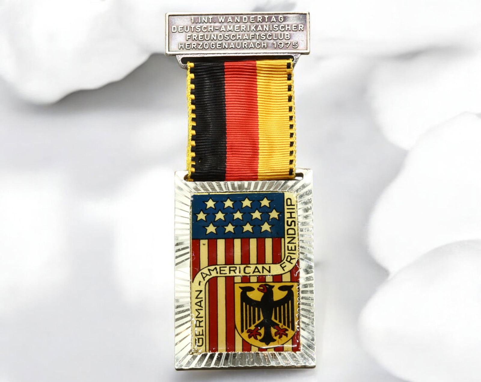 GERMANY: 1st Wandertag German-American Friendship Club Badge - Herzogenaurach, 1975 (1 of 3)