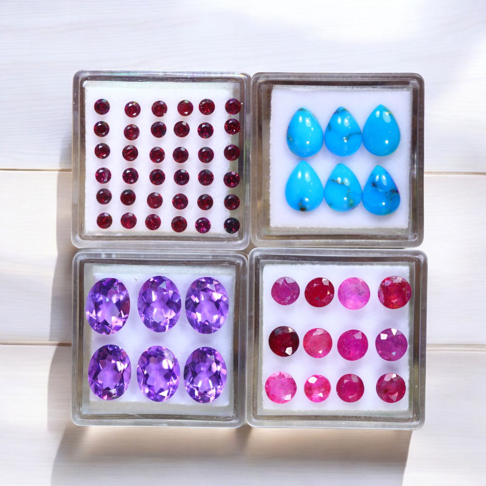 Amethyst, Turquoise, Ruby & Garnet (1 of 1)