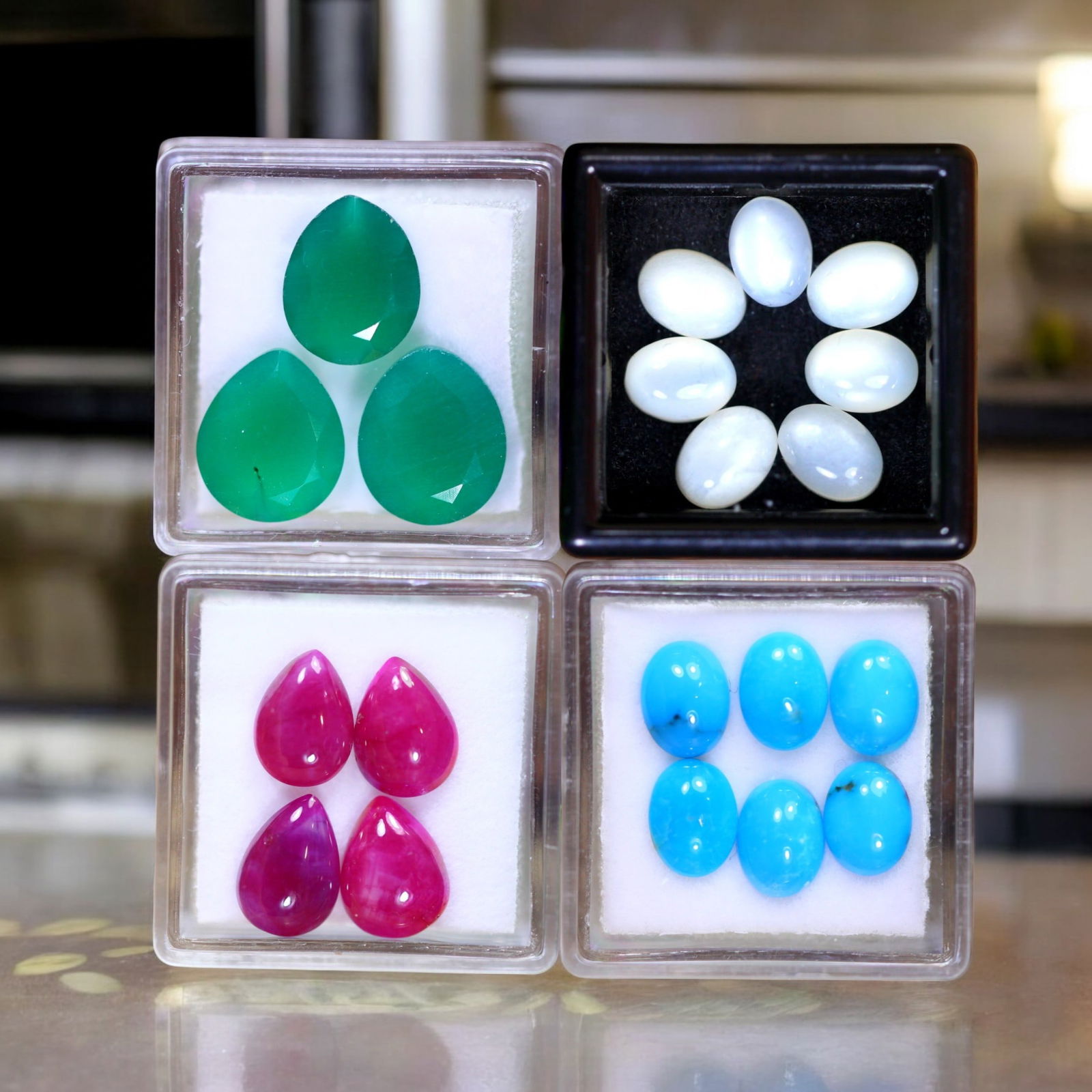 Turquoise, Ruby, Onyx & Moonstone (1 of 1)