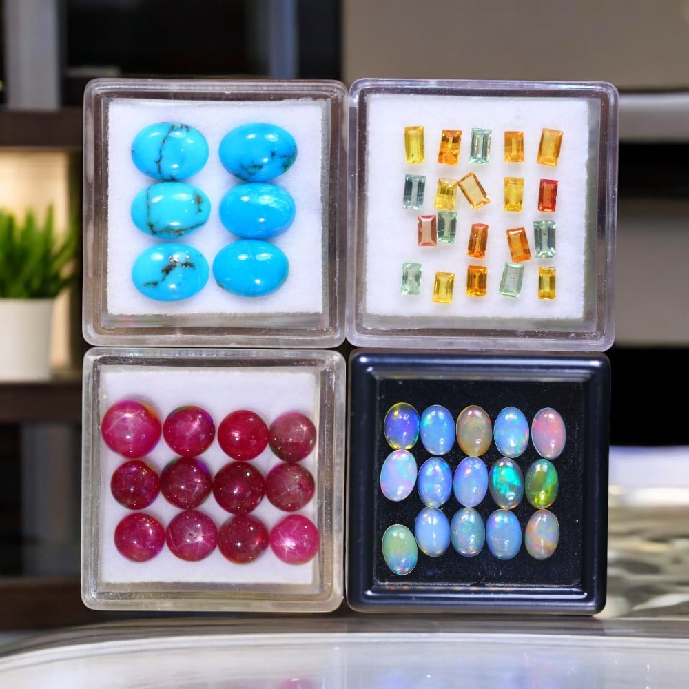 Star Ruby, Fancy Color Sapphire,  Welo Opal & Turquoise (1 of 1)